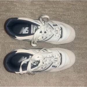 Womens New Balance 550’s Ivory/White/Navy